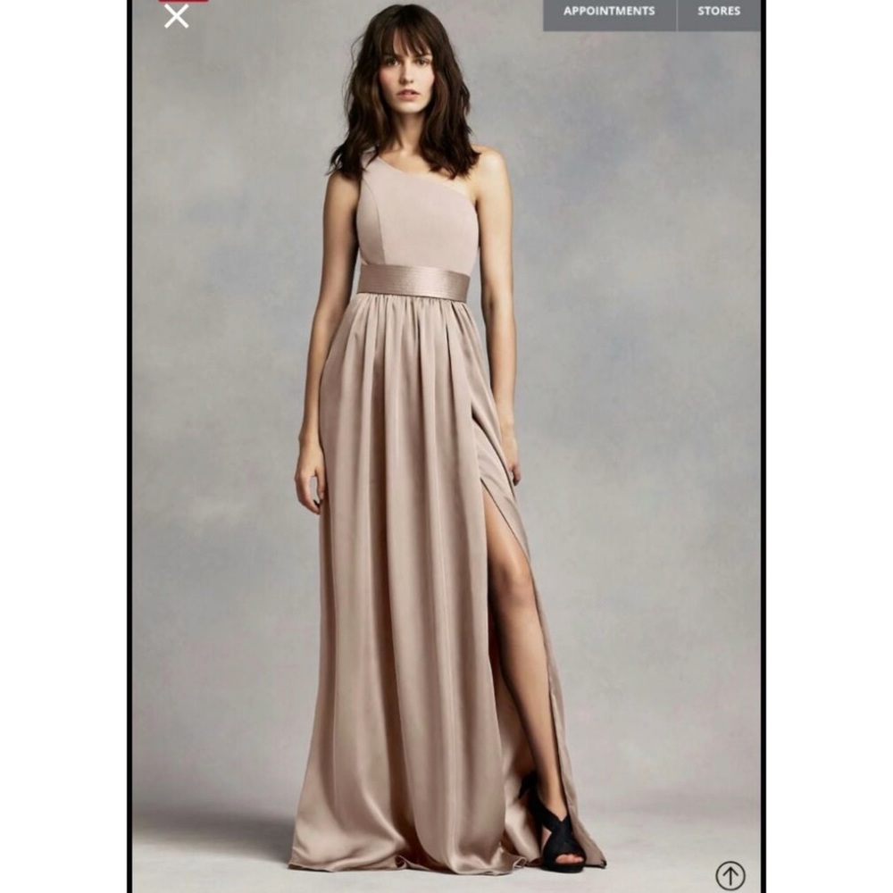 Vera wang white bridesmaid dress champagne color